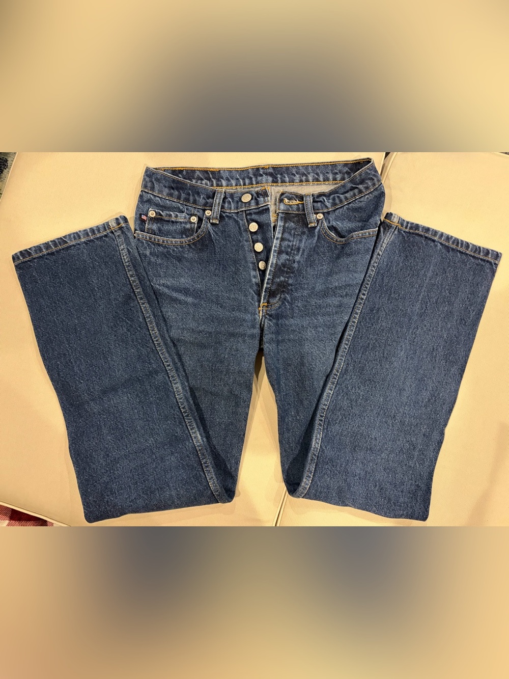 Ralph Lauren | Women’s Dark Blue Button-Fly Signature Boot Jeans
